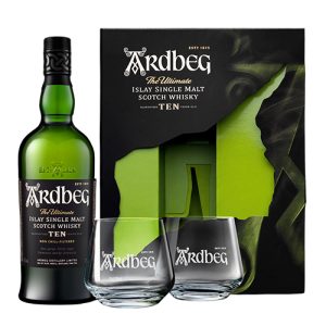 ARDBEG 10 YEARS OLD + 2 GLASSES GB 0.7L 46%