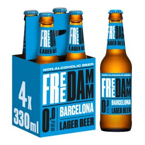 ESTRELLA FREE DAMM alc 0.0% LAGER BEER 0.33l 4 PACK